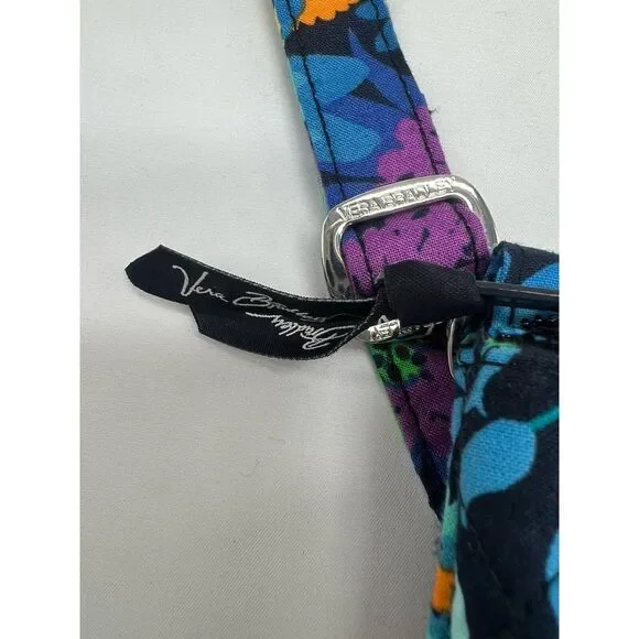 Rare Vera Bradley Floral Crossbody Purse with Front Clasp Back Pocket Zip - Picture 4 of 7
